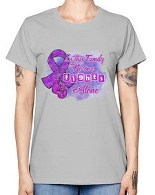 No One Figh Alone AlzheimerS Awareness 200# - alzheimers -  Missy T-Shirt