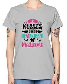 Nurses Are The Heartbeat Style Style 1232# - nurse -  Missy T-Shirt