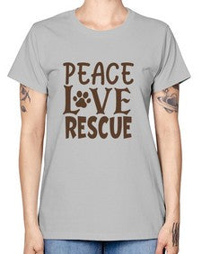 Peace Love Rescue Style 23# - cats -  Missy T-Shirt