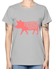 PigMandala 985# - mandala -  Missy T-Shirt