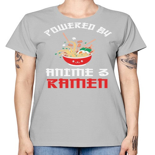 Powered by Anime amp Ramen 275# - anime -  Missy T-Shirt