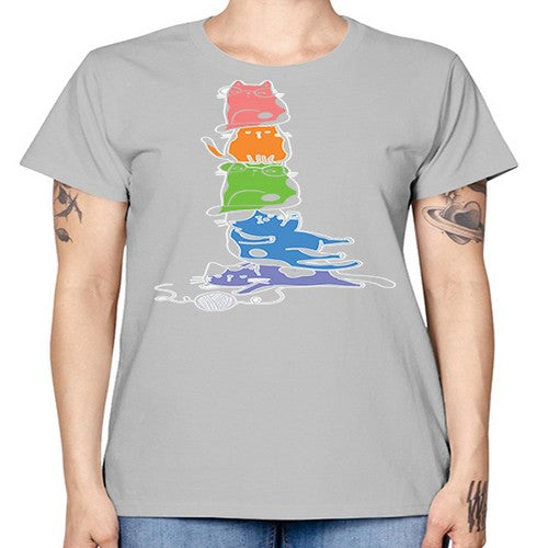Pride Kawaii Cats Pile Cute Anime 277# - anime -  Missy T-Shirt