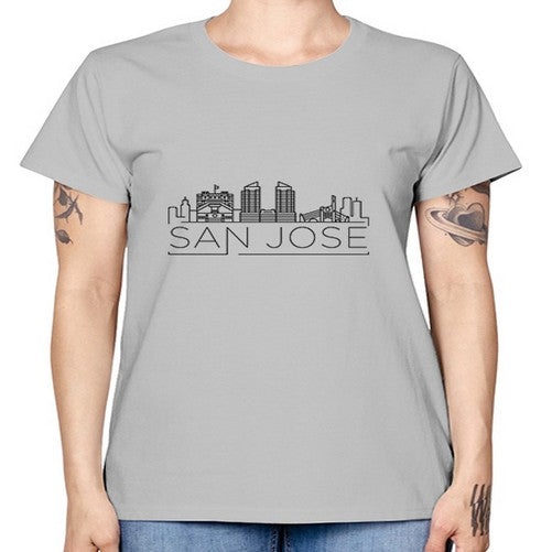 San Jose Minimal Skyline 1778# - cities -  Missy T-Shirt