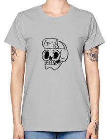 Skull Skeleton 144# - skull and bones -  Missy T-Shirt