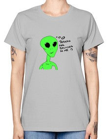 Thanks for beliving in me alien 5# - ufo -  Missy T-Shirt