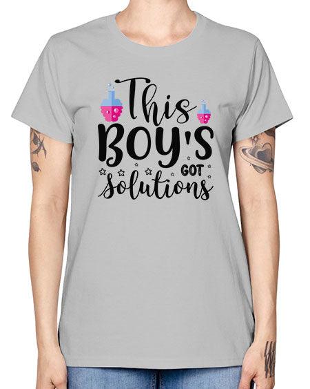 This Boy s Got Solutions 20# - general science -  Missy T-Shirt
