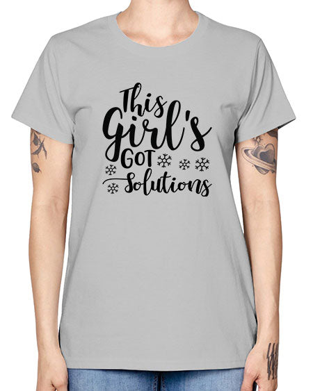 This Girl s Got Solutions 17# - general science -  Missy T-Shirt