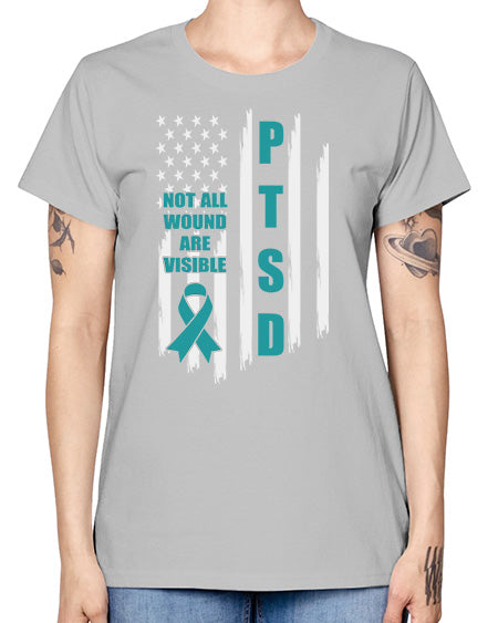 Veteran Not All Wounds Are 5# - PTSD -  Missy T-Shirt