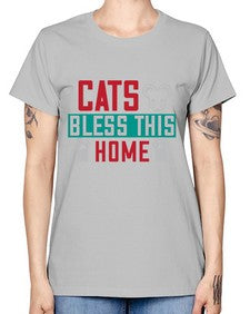 cats bless this home Style 36# - cats -  Missy T-Shirt