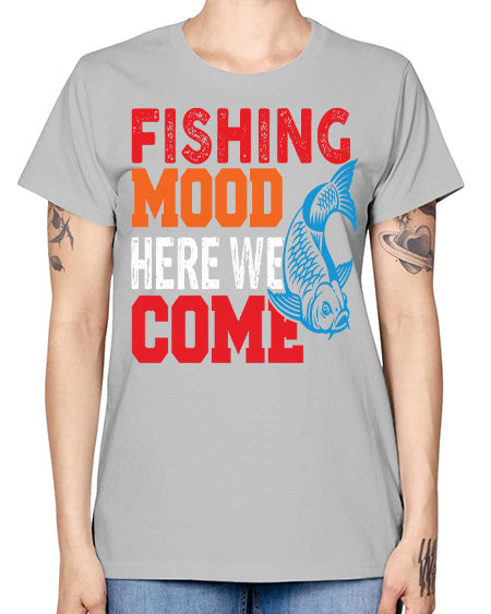 fishing mood here we come png 76# - shark-fish -  Missy T-Shirt