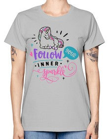 follow your inner sparkle 141# - unicorn -  Missy T-Shirt