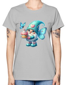 gnome with butterfly 20# - gnome -  Missy T-Shirt