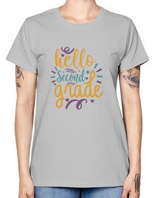 hello second grade 321# - second grade -  Missy T-Shirt