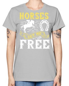 horses set me free Style 39# - horse -  Missy T-Shirt