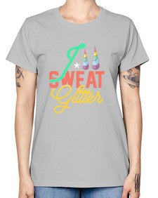 i sweat glitter 190# - unicorn -  Missy T-Shirt