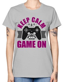 keep calm and game on 132# - video games -  Missy T-Shirt