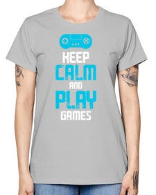 keep calm and play games 133# - video games -  Missy T-Shirt