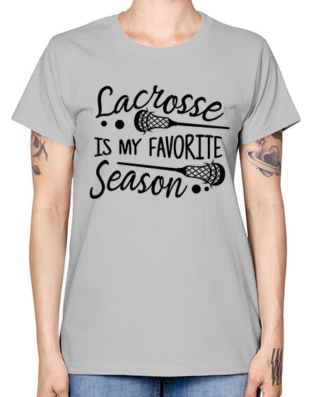 lacrosse is my favorite season 14# - lacrosse -  Missy T-Shirt