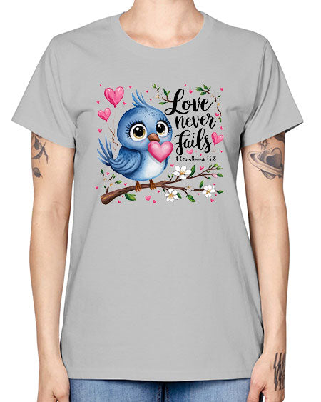 love never fails 63# - birds -  Missy T-Shirt