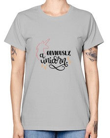 obviously a unicorn 334# - unicorn -  Missy T-Shirt