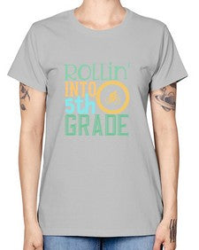 rollin into fifth grade 775# - fifth grade -  Missy T-Shirt