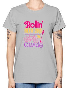 rollin into second grade 783# - second grade -  Missy T-Shirt