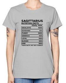 sagittarius Nutrition Facts 400# - sagittarius -  Missy T-Shirt