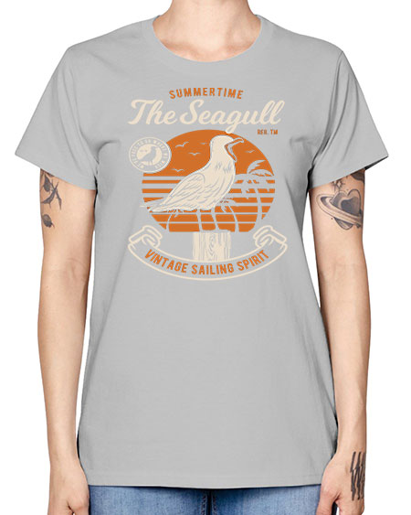 seagul bird 69# - birds -  Missy T-Shirt