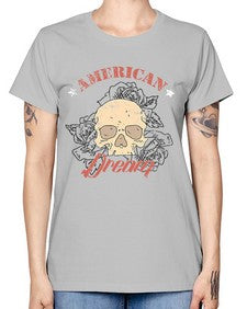 skullrose 1070# - skull and bones -  Missy T-Shirt