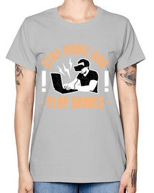 stay home and play game 153# - video games -  Missy T-Shirt