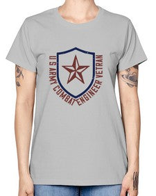 u s army conbat engineer vetran Style 458# - engineer -  Missy T-Shirt