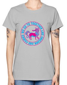 we go to together like unicorn and fairies 541# - unicorn -  Missy T-Shirt