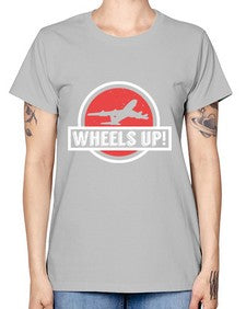 wheels up  50# - airplane -  Missy T-Shirt