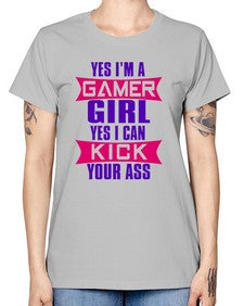 yes im a gamer girl yes i can kick your ass 169# - video games -  Missy T-Shirt