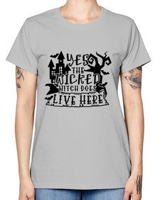 yes the wicked witch does live here 2# - witch -  Missy T-Shirt