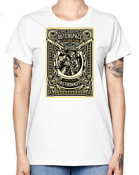 Astronaut Outerspace Exploration 36# - space -  Missy T-Shirt