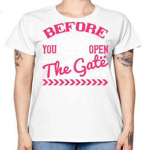Before You Open The Gate Style 17# - dogs -  Missy T-Shirt