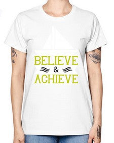 Believe  Achieve 23# - boats -  Missy T-Shirt