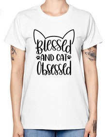 Blessed And Cat Obsessed Style 79# - cats -  Missy T-Shirt