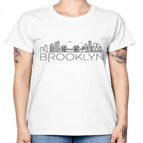 Brooklyn Minimal Skyline 498# - cities -  Missy T-Shirt