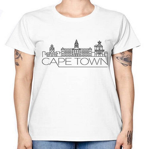 Cape Town Minimal Skyline 546# - cities -  Missy T-Shirt