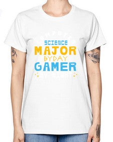 Computer science major by day gamer by night 6# - computer -  Missy T-Shirt