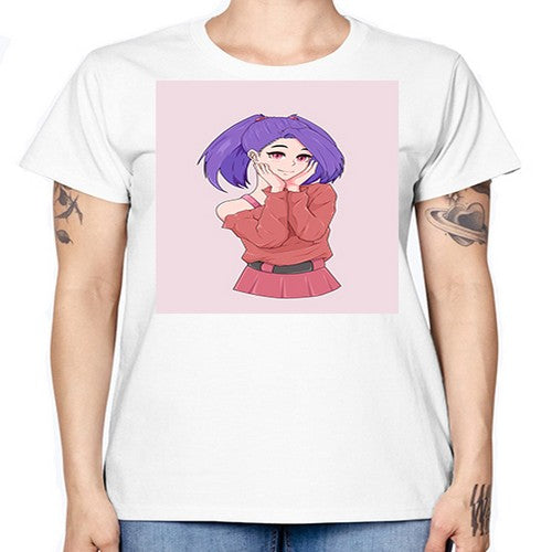 Cute girl with cute pose 138# - anime -  Missy T-Shirt