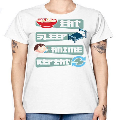 Eat Sleep Anime Repeat Anime Manga 227# - anime -  Missy T-Shirt