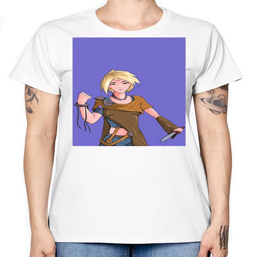 Girl hold knife 12# - anime -  Missy T-Shirt