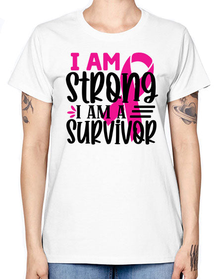 I Am Strong I Am a Survivor 19# - breast cancer -  Missy T-Shirt
