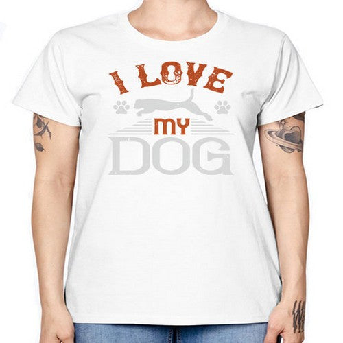 I Love My Dog Style 189# - dogs -  Missy T-Shirt