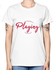 I love playing and alien 19# - ufo -  Missy T-Shirt