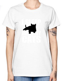 I sleep With My Cats - cats -  Missy T-Shirt