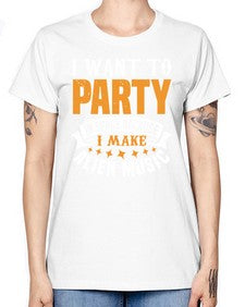I want to pary in space 21# - ufo -  Missy T-Shirt